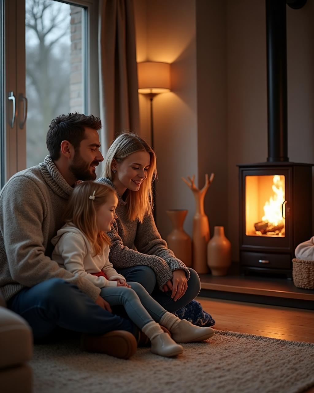 Braskamin i vardagsrum – skorsten och eldstad från Skorstensteamet i Skåne